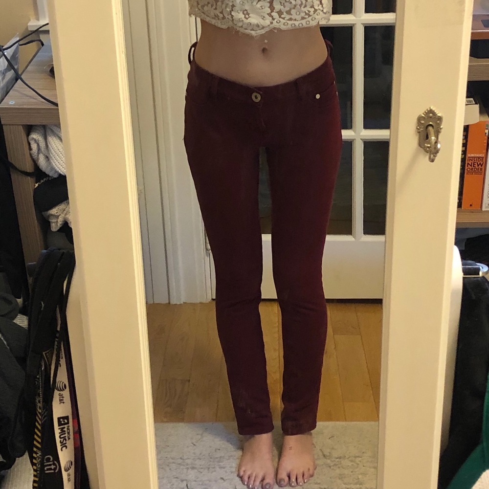 Maroon jeggings